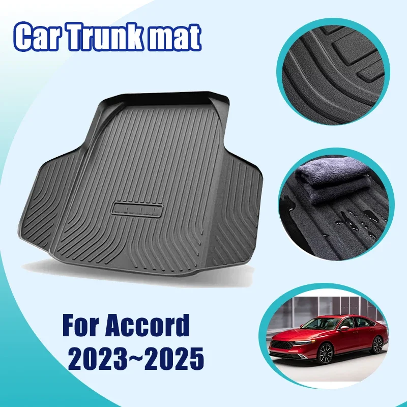 Car Trunk Mat For Honda Accord 11th Gen CY 2023~2025 TPE Material Anti-Scratches Cargo Liner Tray Anti Dirty Pad Car Accessories