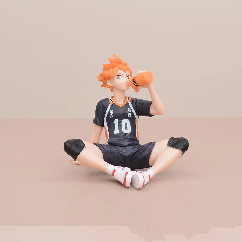 Haikyuu Conjunto de figuras de ação de anime de 12 CM - Shoyo Hinata Kozume Kenma Tobio Kageyama Noodle Stopper Modelo Coleção de brinquedos em caixa