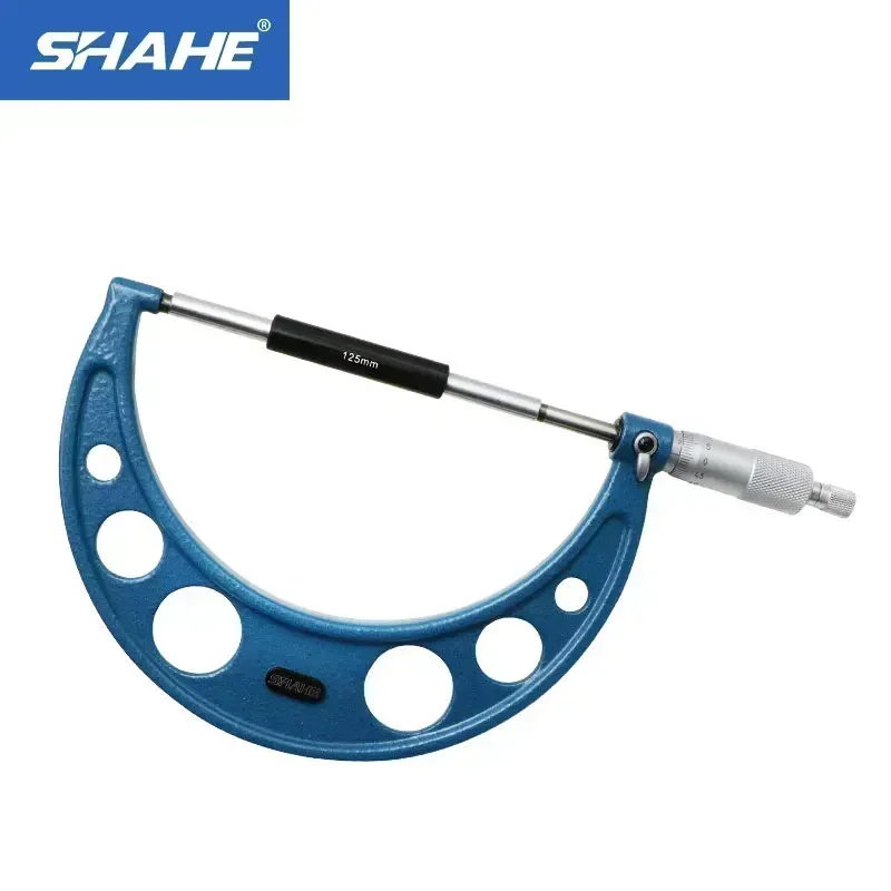 Shahe 125-150mm Good Quality High Accuracy Carbide Tip Premium Outside Micrometer Micrometer Measuring Tool 0.01mm