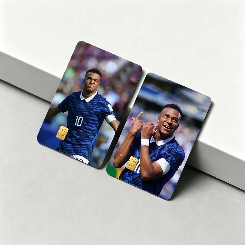 The Speed Demon Kylian M-Mbappe  1Set 4Pcs Card Skin Stickers, Waterproof Decorative Film for Credit Debit Bank Bus IC Cards
