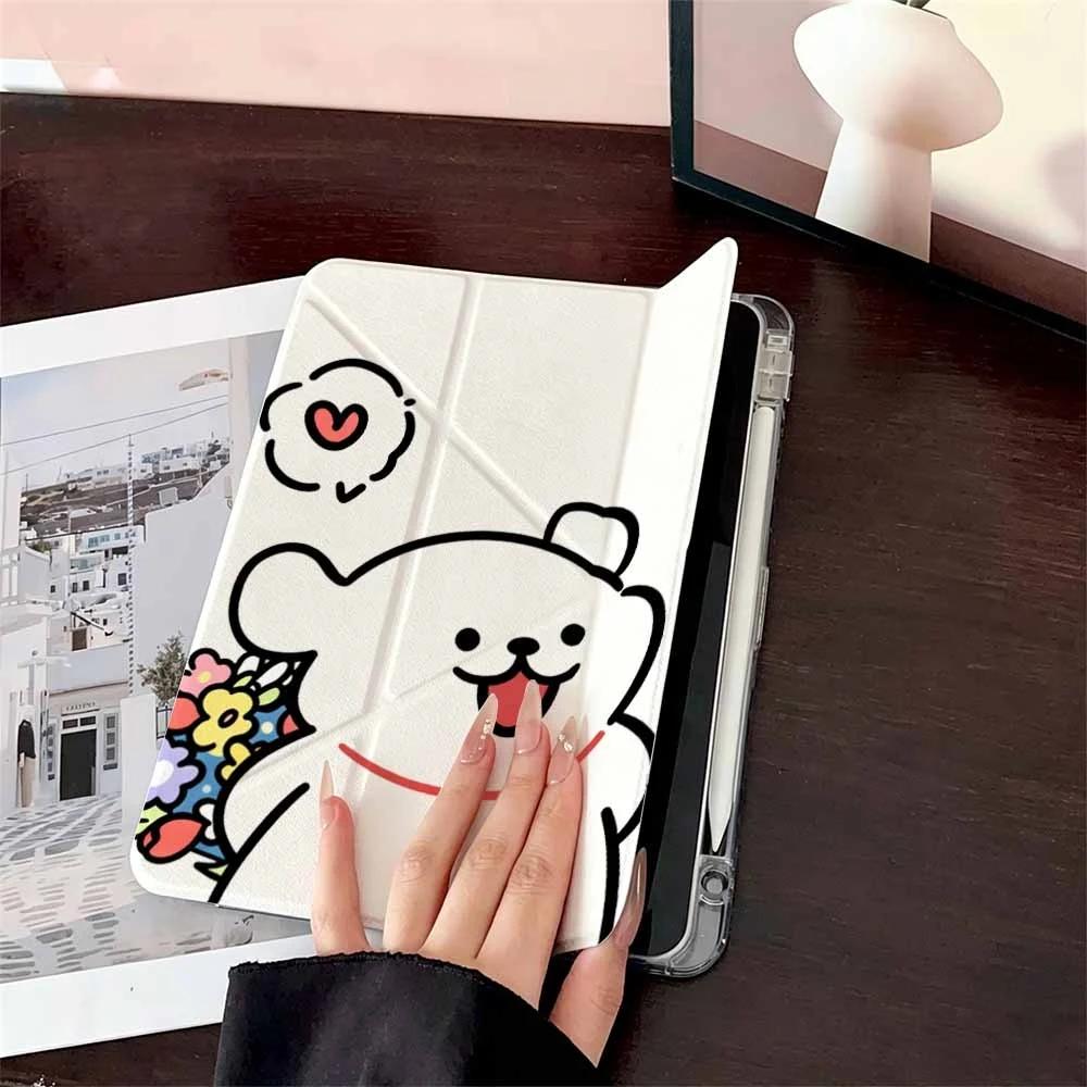 Flowers Couple Boy For Samsung Galaxy Tab A8 A9 A11 S6 S7 S8 S9 S10 FE Plus Lite Protective With Pen Slot Tablet Case