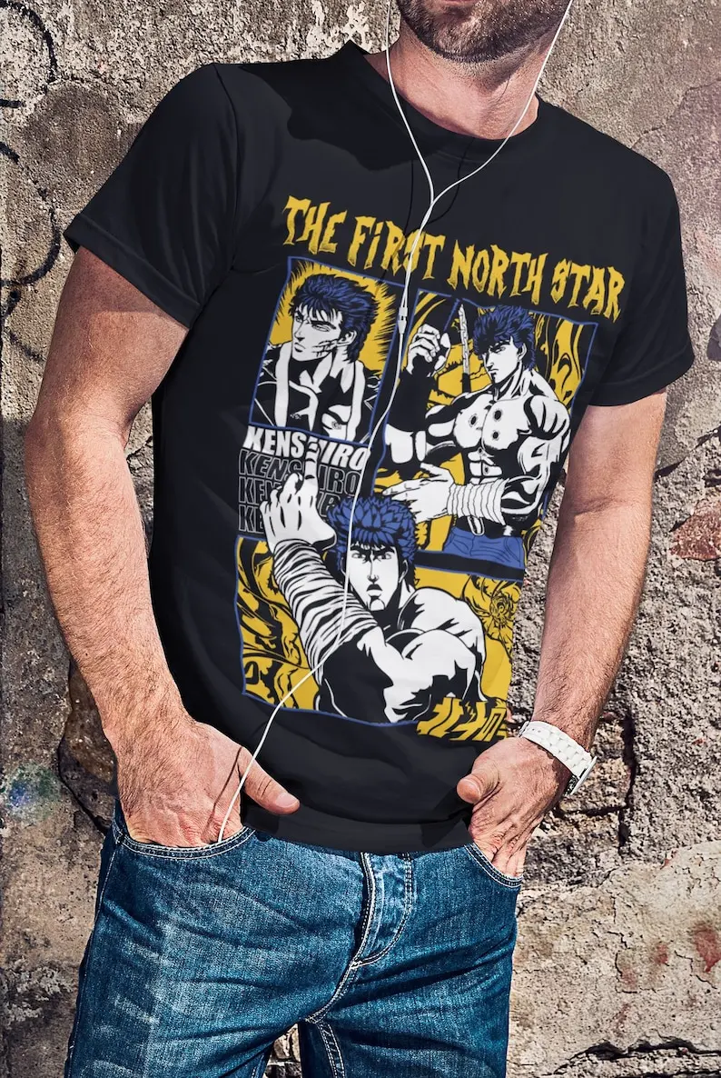 Fist Of The North Star T-Shirt - Hokuto no Ken - Kenshiro - Japanese Anime, Anime Manga Tee Meme Funny Gift Anime Sweatshirt