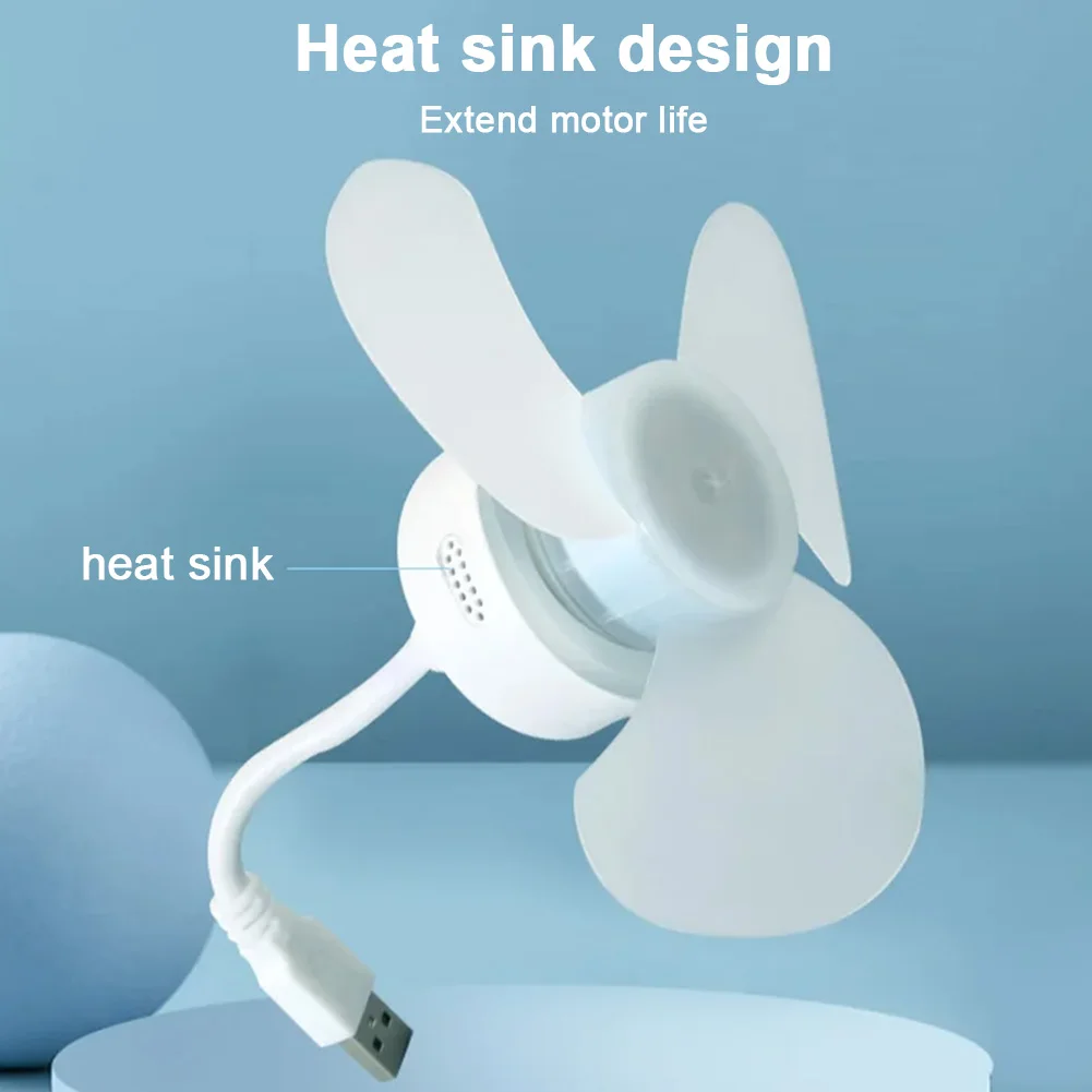 With Socket Hose Extender Small Ceiling Fan Light for Kitchen Room Indoor Ceiling Fan Light USB Light Bulb Fan