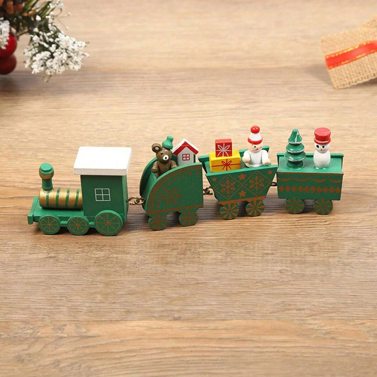 1pc-Whimsical Christmas Train Ornament - Festive Decoration for Indoor and Outdoor Spaces - Perfect Gift for Friends and Family