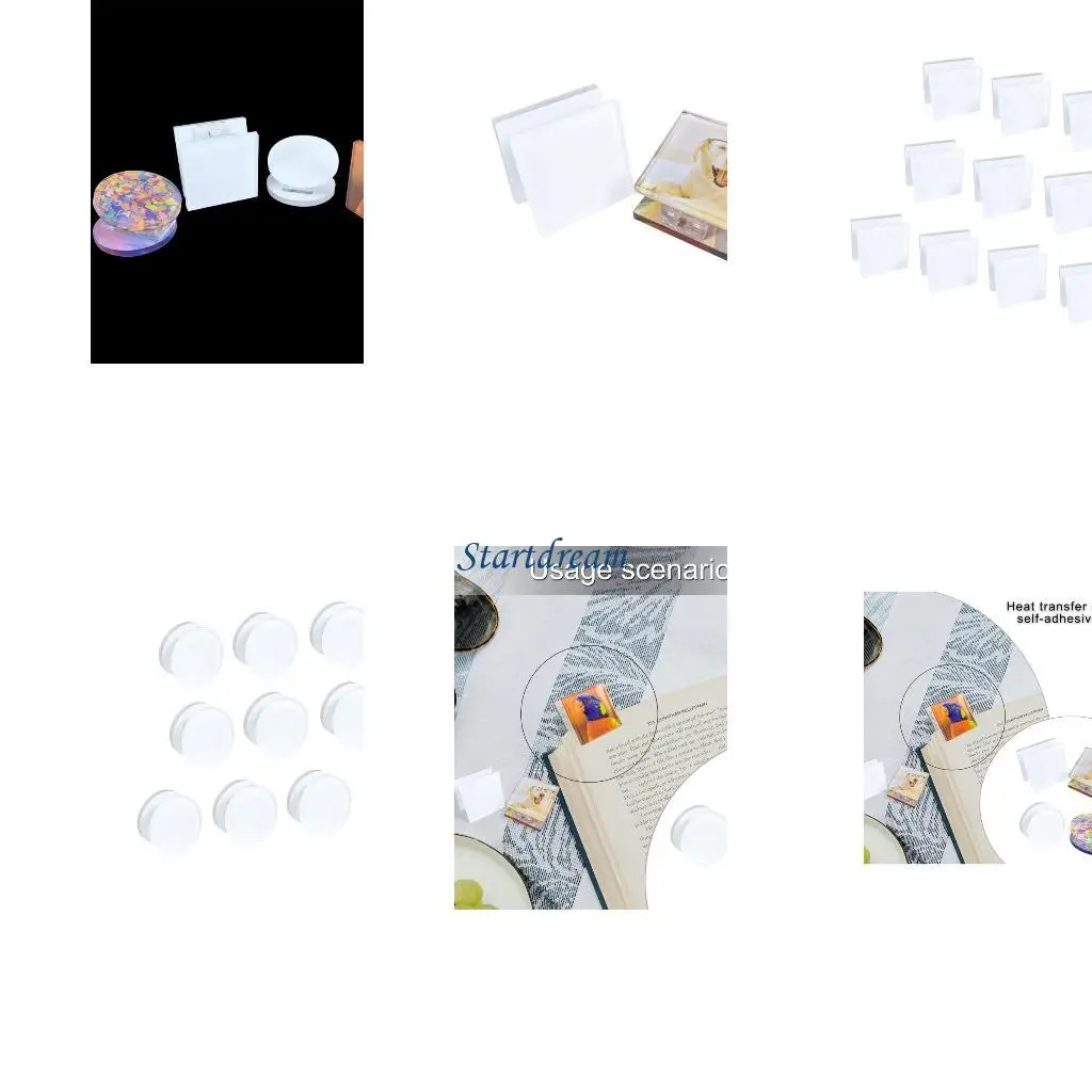 10Pieces 30x30mm Clear Acrylics Clip for Heat Transfer Adhesive Wall Hanger Clip K92C