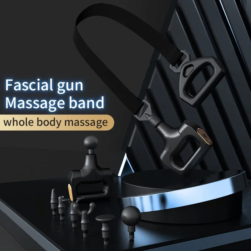Opladen Multifunctionele vibrerende massageriem Elektrische spierontspanning Fitness Massager Gun Foam Roller voor pijnverlichting