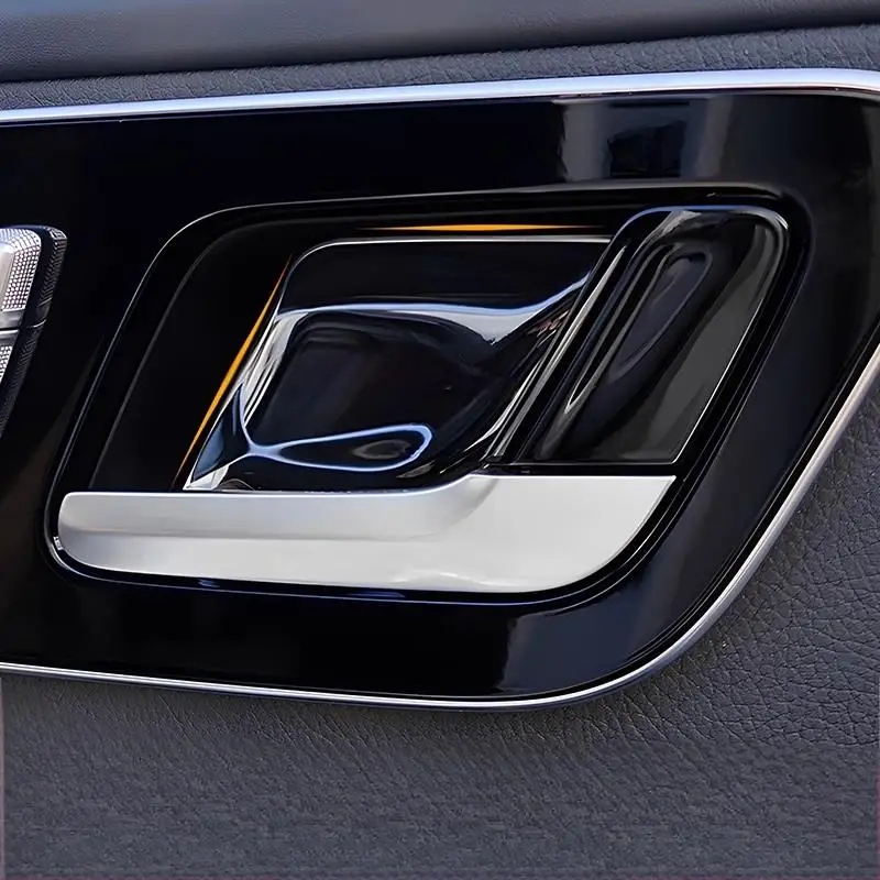 ملصق وعاء باب السيارة ملصق حماية لوعاء الباب الداخلي من الفولاذ المقاوم للصدأ لسيارة Mercedes-Benz E Class W214 2024-2025