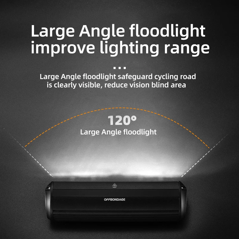 OFFBONDAGE Bicycle Front Light 900LM Rainproof Flashlight Headlight USB Charging MTB Road Rear Bike Light Bicycle Accessories