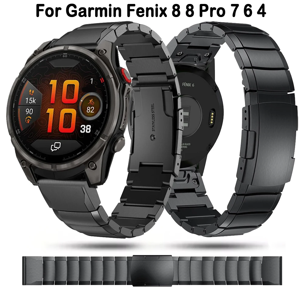 

Stainless Steel Watch Strap For Garmin Fenix 8Pro 8 47MM 51MM 7 7X 6 6X Pro 5X Plus Wristband QuickFit Tactix8 7 Bracelet Correa
