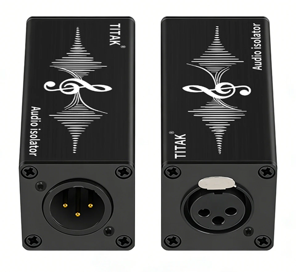 1 Stück TITAK XLR Audio-Erdungsisolator zur Beseitigung von Brummen für Mikrofonmischer, Live-Bühne, Studio-Aufnahmegerät – Detail 12