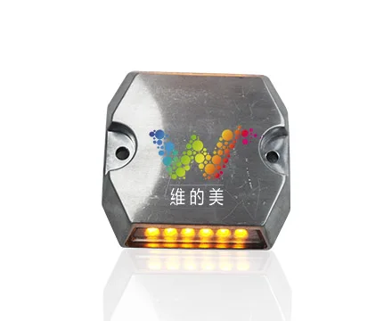 LED Wired Road Studs DC12V/DC24V New Design Hot Selling Yellow Light Tunnel Road Reflectors Markers for Road Safety