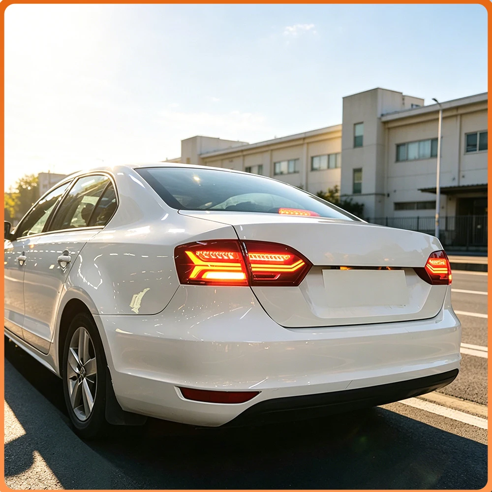 

Высококачественные светодиодные задние фонари в стиле Audi A6 для VW Jetta Sagitar 2012-2014, комплект для модификации, аксессуары для заднего освещения автомобиля