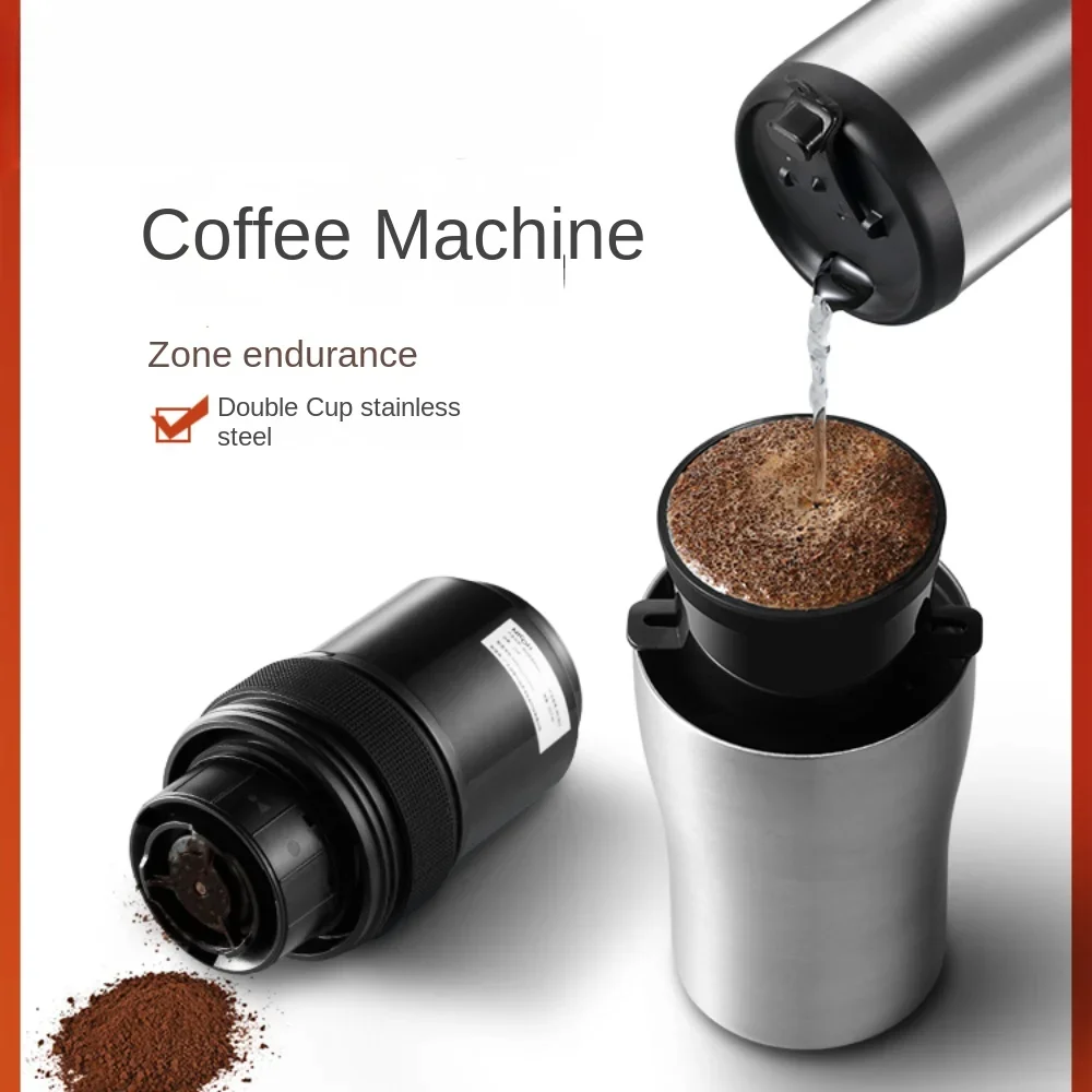 B02 Portable Coffee Machine Grinding Machine Electric Home Small Hand Punch American Extraction Camping