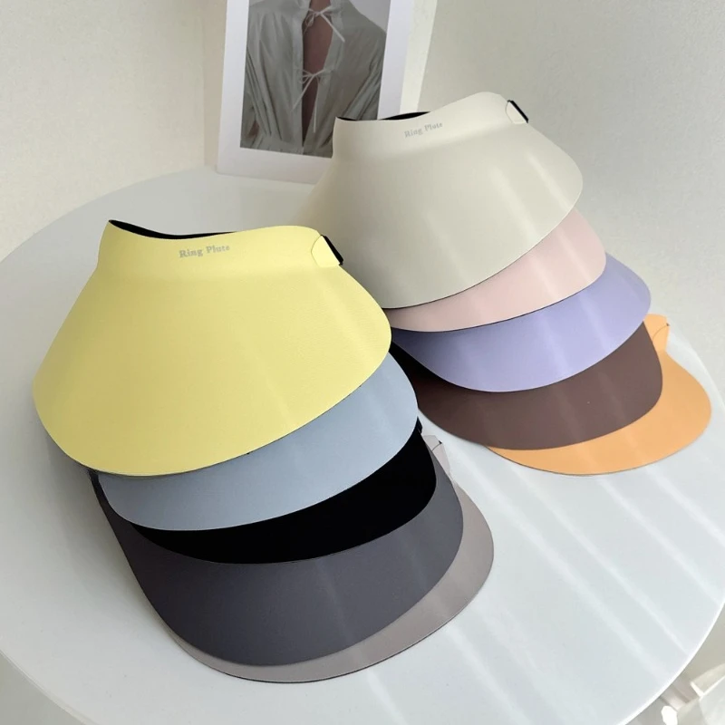 

Stylish Summer Empty Top Sun Hat Wide Brim Visor Hat Women Portable Outdoor Sports Beach Cycling Uv Protection Sunshade Hat