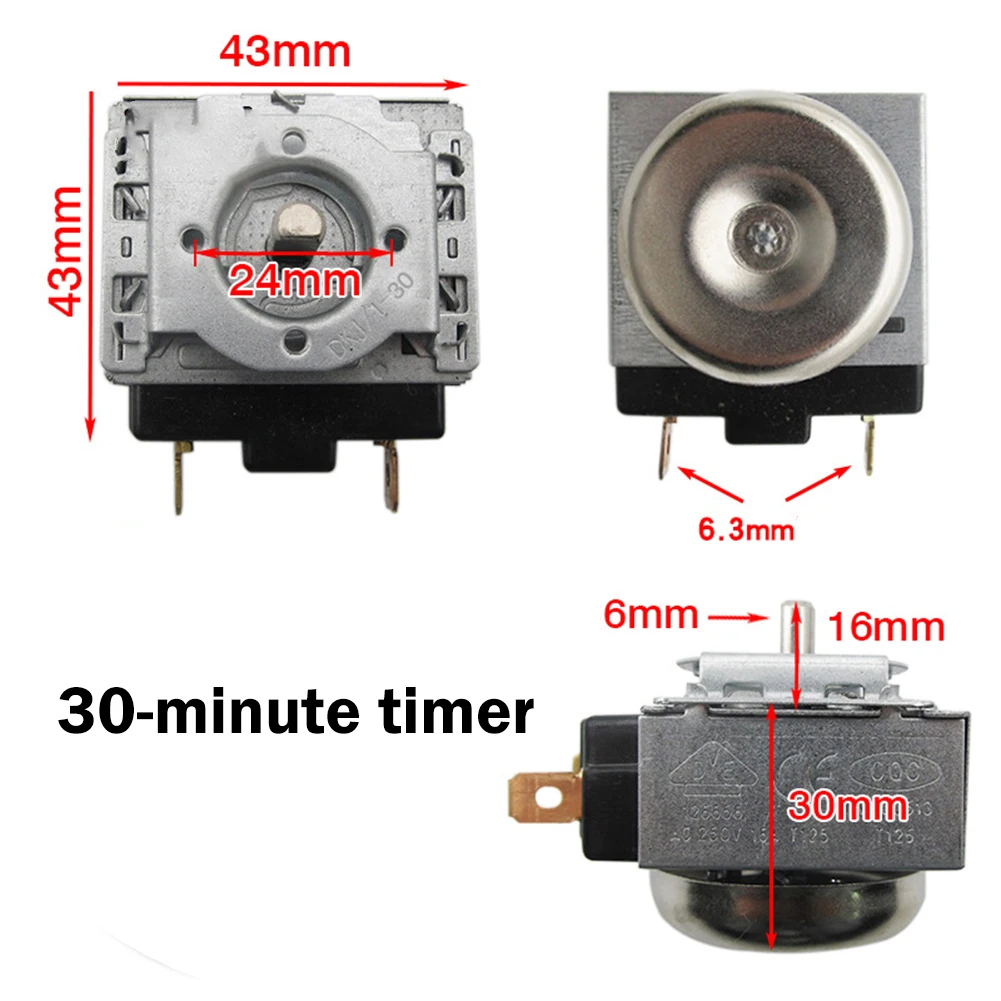 Electric Oven Timer Switch Easy to Install and Durable for Electric Pressure Cooker Rice Cooker Steamer Mechanical Timer