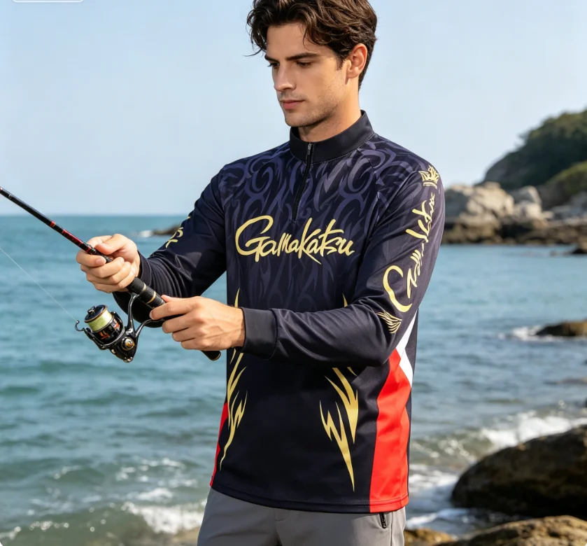 

Fishing Vest Spring Summer Men Long Sleeve Outdoor Cycling Fishing Shirts Quick Dry Breathable Fishing Clothes