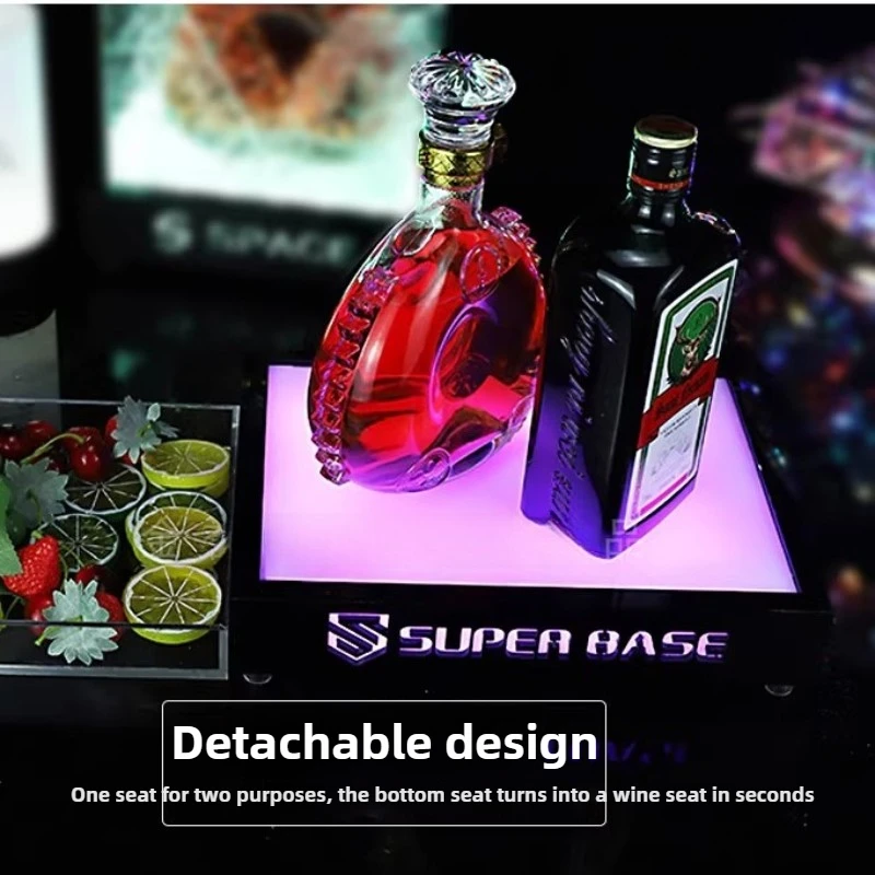 

Коммерческая светодиодная корзина для фруктов, большая емкость, сервировочный поднос для закусок, прочное блюдо для бара, подставка для вина для ночного клуба KTV