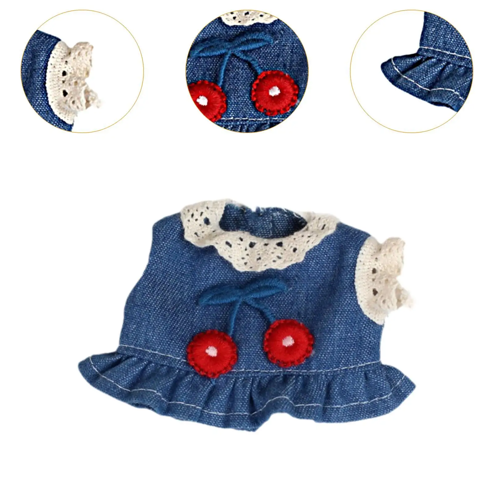 Vestido de muñeca de peluche de 17cm, moda educativa para niños, trajes de recuerdo de fiesta