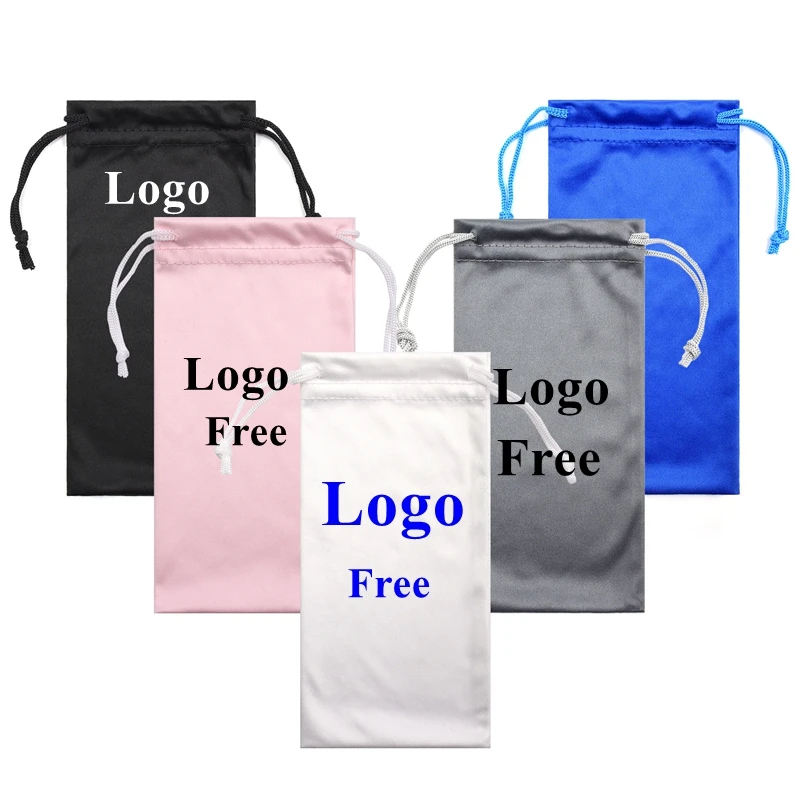 

20 30 50 100pcs Custom Logo18x9cm Customized Eye Glasses Cellphone Bag Case Cleaning Microfiber Sunglasses Pouch Soft Eyewear