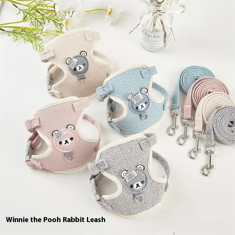 

Rabbit Harness Leash Breathable Dog Walking Harness Anti Pull Adjustable Vest For Small Animals Hamster Guinea Pig Ferret Kitten