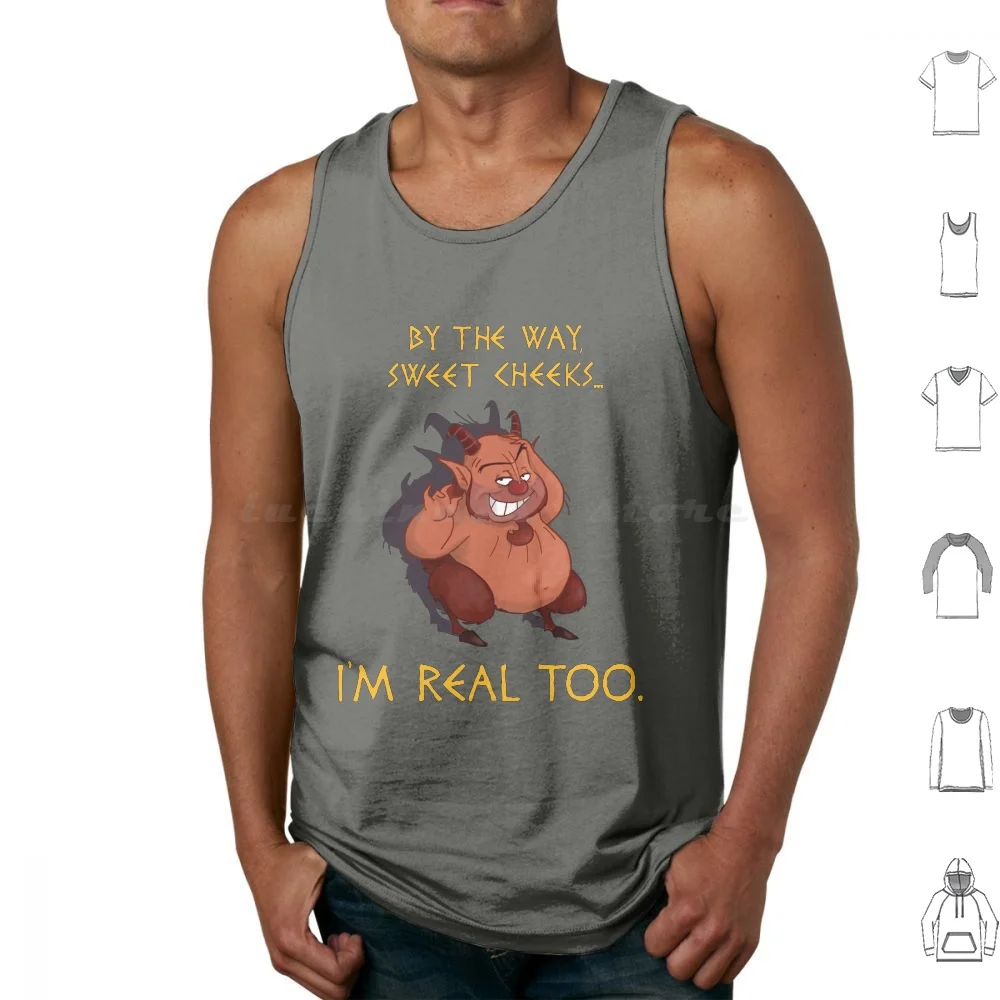 I'M Real Too Tank Tops Print Cotton Hercules Phil Film Satyr Greece