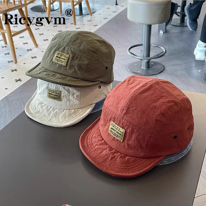 RICYGVM Quick Dry Peaked Cap For Men Women Fashion Short Brim Baseball Hat Summer Solid Color Duck Tongue Caps Sun Visors gorras