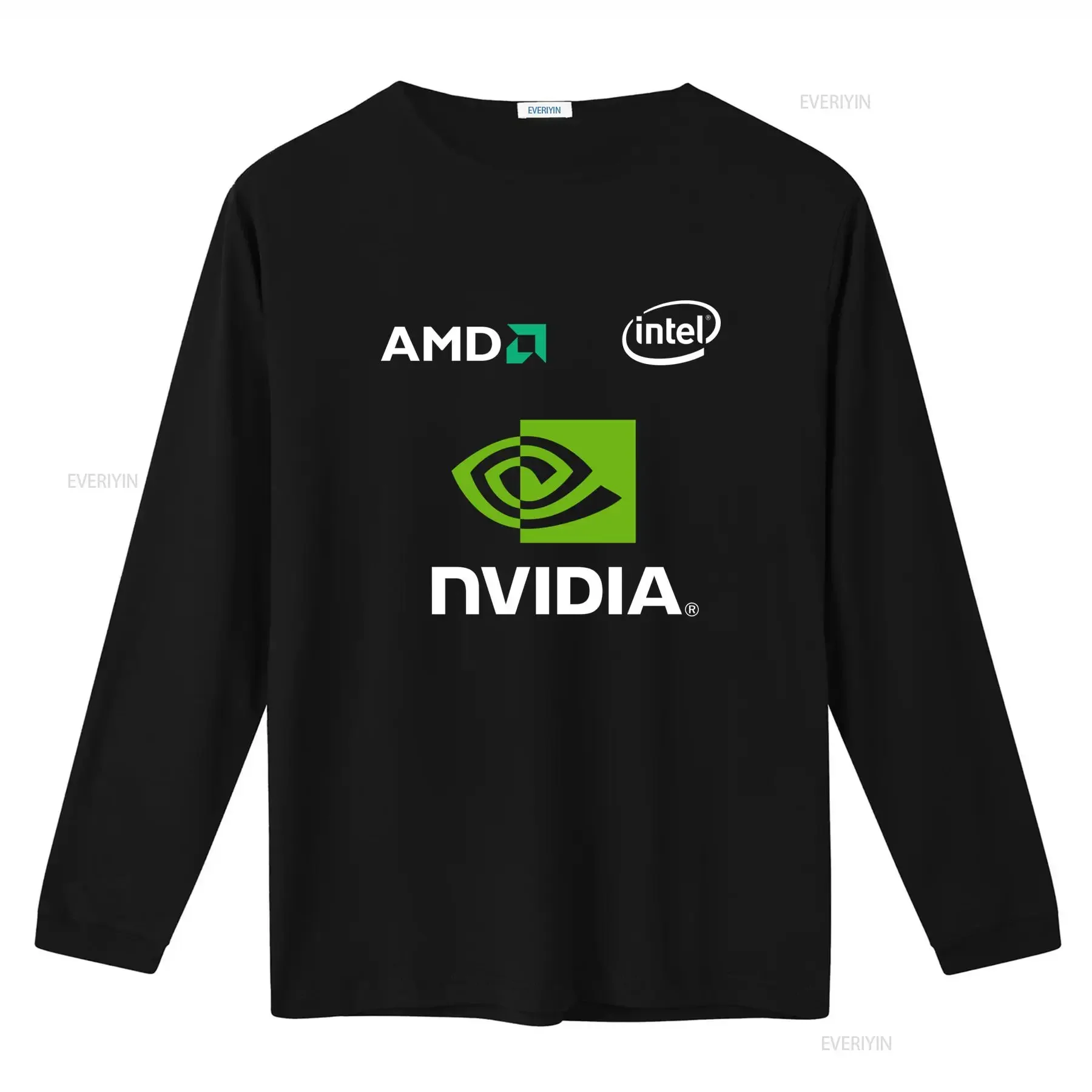Amd Intel Nvidia Logo T shirt for Tech Enthusiasts O75U vintage Washed Comfortable Soft designer clothes Casual