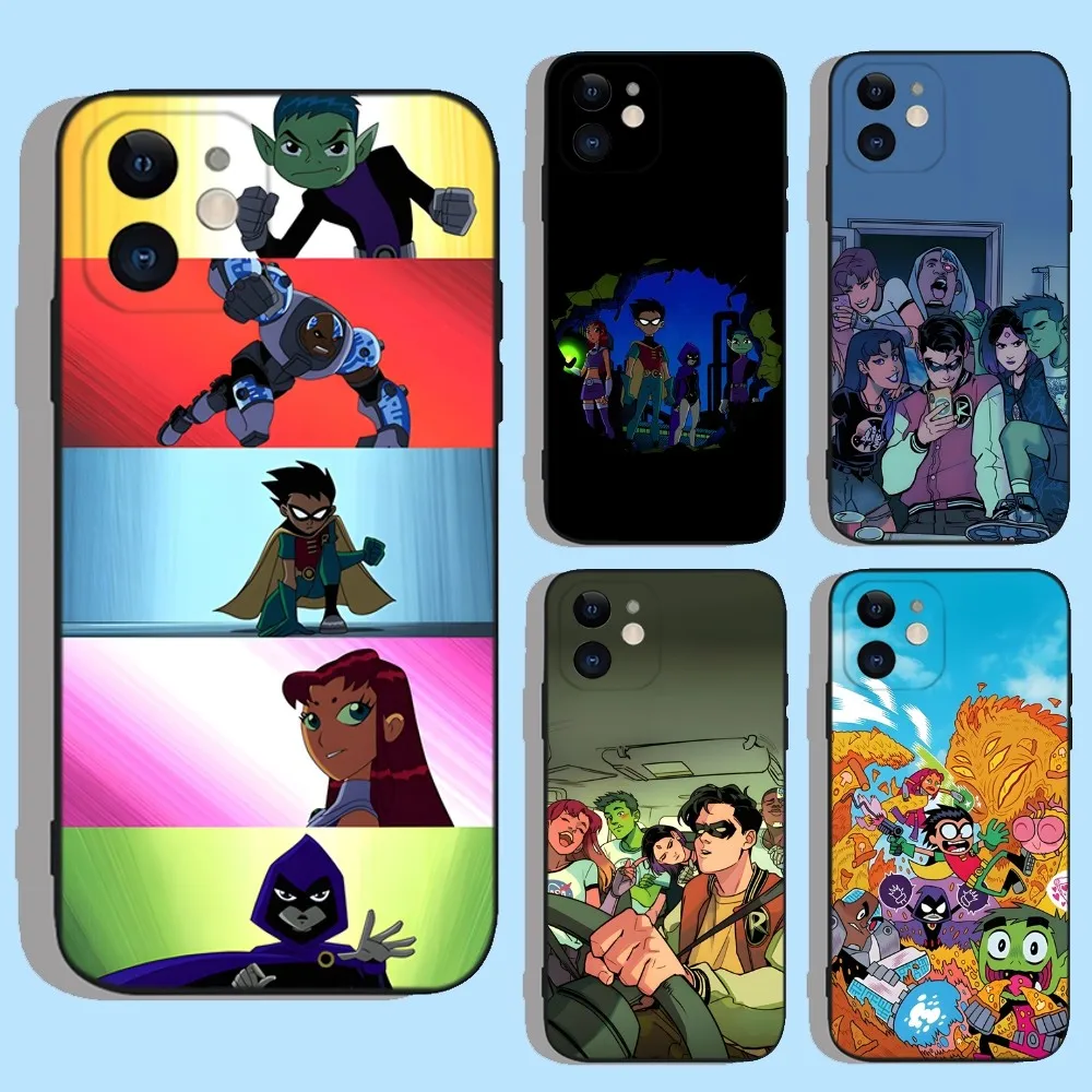 T-Teen Robin  T-Titans Go   Phone Case For Apple iPhone 15,14,13,12,11,XS,XR,X,8,7,Pro,Max,Plus,mini Silicone Black Cover