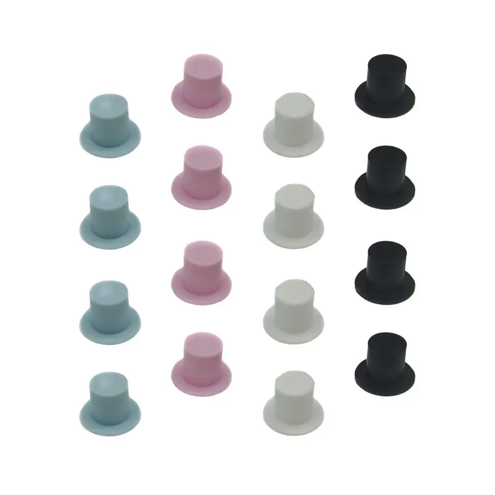 

80Pcs Mini Clown Hat Plastic Micro Garden Decor Small Headdress for Christmas Party Props Photo Craft Supplies