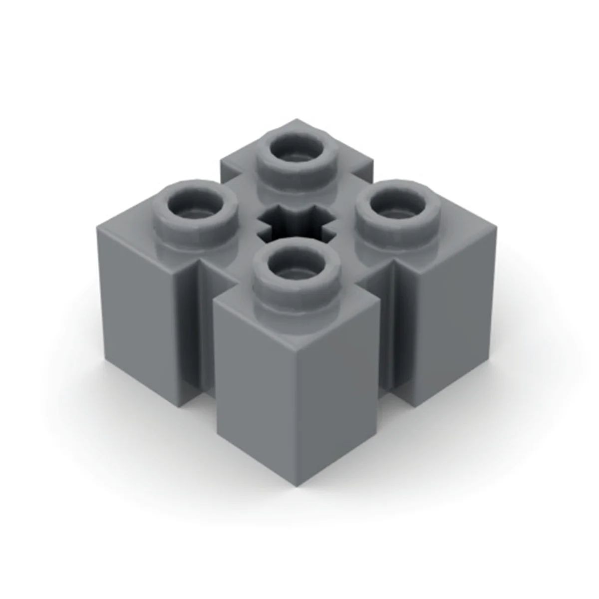 

50 шт. 90258 строительные блоки, технические детали 2x2, четыре вертикальных слота, отверстие для оси, кирпич MOC, совместимый с брендовыми игрушками для детей