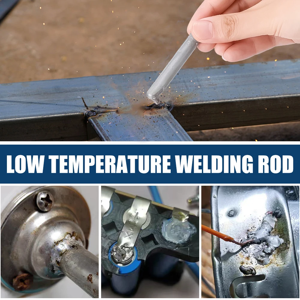 Easy Melt Low Temperature Welding Rods for Copper Iron Stainless Steel Soldering Aluminum Repairing Holes Solder Rod Agent Kits