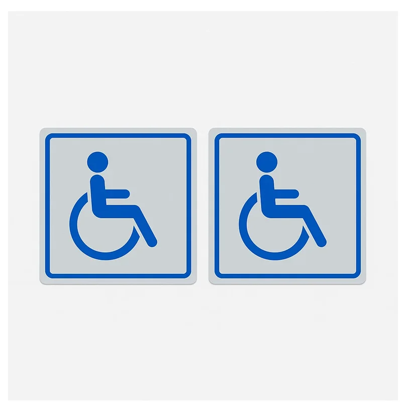 2 قطعة/مجموعة ملصقات ركن السيارة للمعاقين مقاس 10 × 10 سم #1