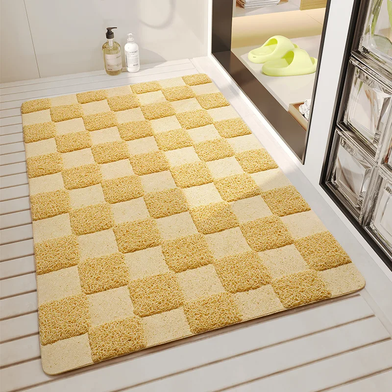 

Silk Loop Non Slip Bath Mat Shower Room Foot Pad Loofah Absorbent Bathroom Floor Mat