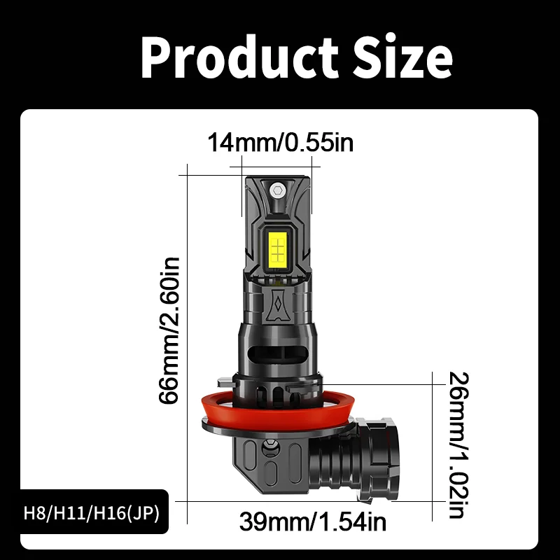 1/2PC H11 Led Super Bright Motorcycle Headlight For Aprilia RS4 125 TW0 2011-2021 Caponord 1200 2014-2018 DRL Lamp High/Low Beam