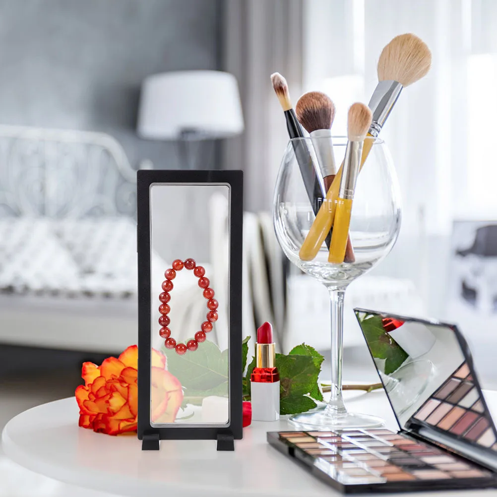 3 set 3D Cases Transparent Jewelry Organizer Ring Earring Storage Stand Dust-Proof Acrylic Display Box For