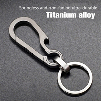 Titanium Alloy Carabiner Multi-function Keychain Outdoor Waist Hanging Chain Ring Buckle Beer Bottle Opener EDC Tool