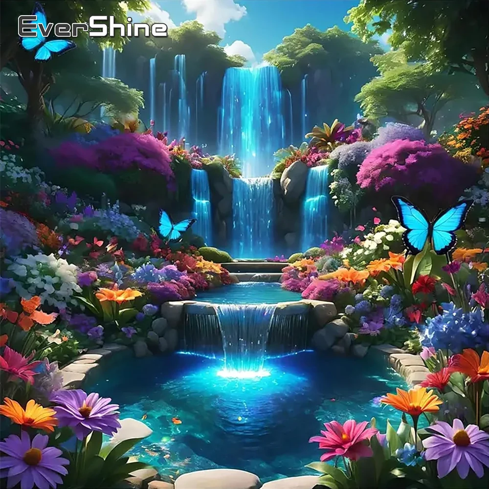 Evershine Diamant Mosaik Wasserfall Landschaft DIY Malerei Blume Acryl Handwerk Liefert Stickerei Kreuz Stich Kits Kind Hobby