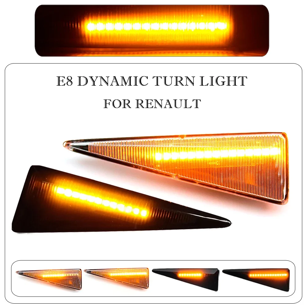 Dynamic LED Flashing Turn Signal Side Marker Lamp Car Light For Renault MK4 Vel Satis Wind Avantime Megane 2 Scenic 2 Espace 4