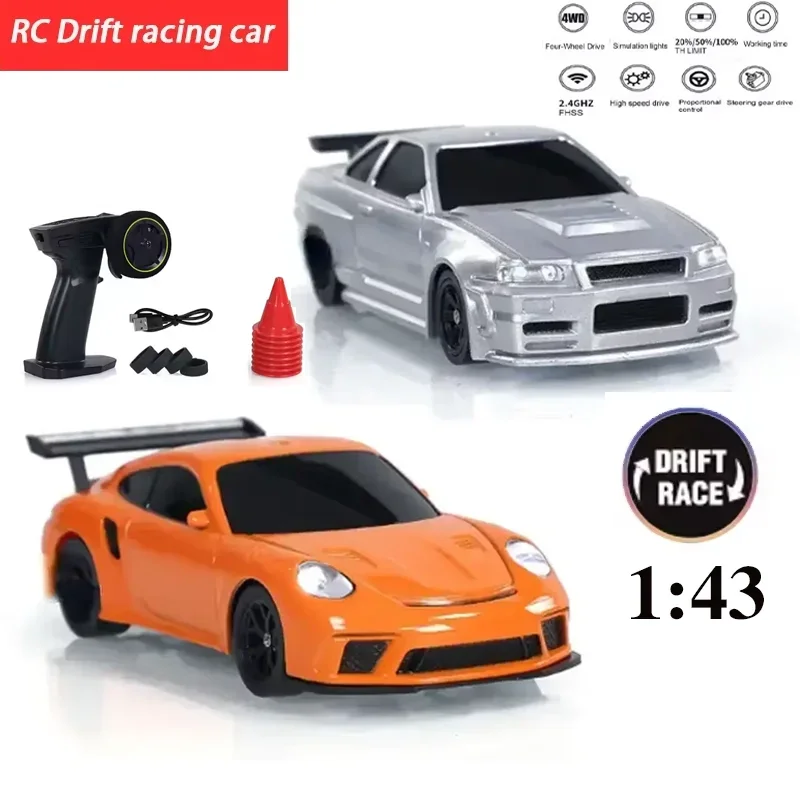 

New 1∶43 RC Drift Cars Mini RC Race Cars 2.4G Remote Control 4WD High-Speed Motor Vehicle Model For Boys Kids Gifts Outdoor Toys