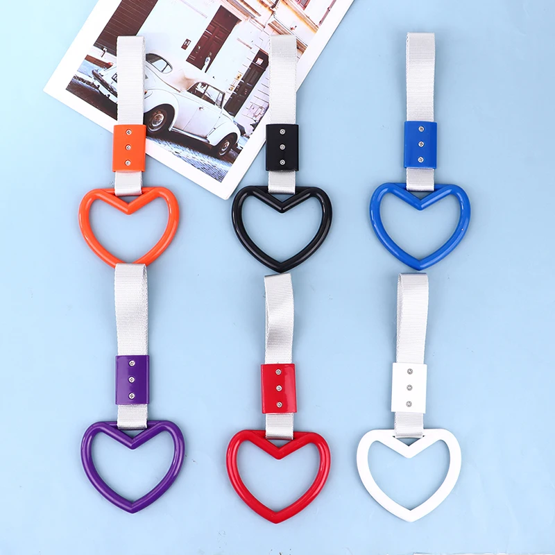 1Pc New Tsurikawa Ring Heart JDM Train Bus Handle Strap Drift Strap Drift Charm Auto Accessories Car Strap