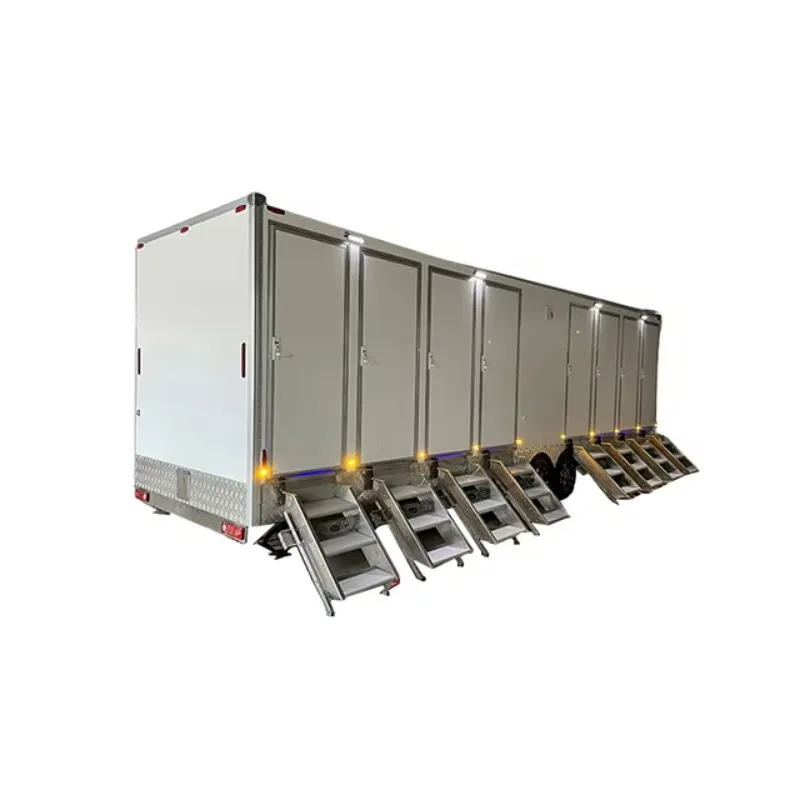 Mobile Prefab Bathroom Trailer with Shower Room for Outdoor Beach Park Event Custom