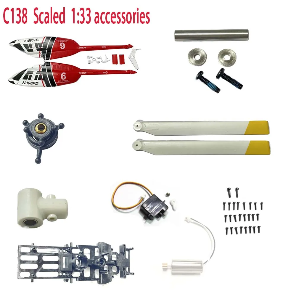 RC ERA C138 Bell 206 1:33 Scale Toy Helicopter Parts Spindle, Servo, Mainboard, Paddle, etc