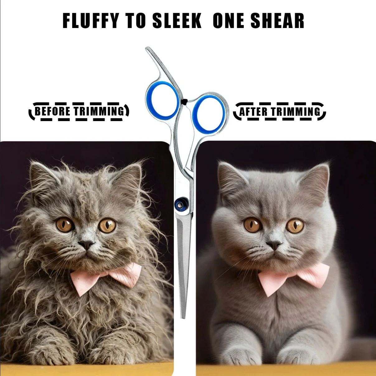 Professional Pet Grooming Scissors Kit-Safe Stainless Steel Tools for Dogs Cats-Perfect for Trimming Shaping And Styling Pet