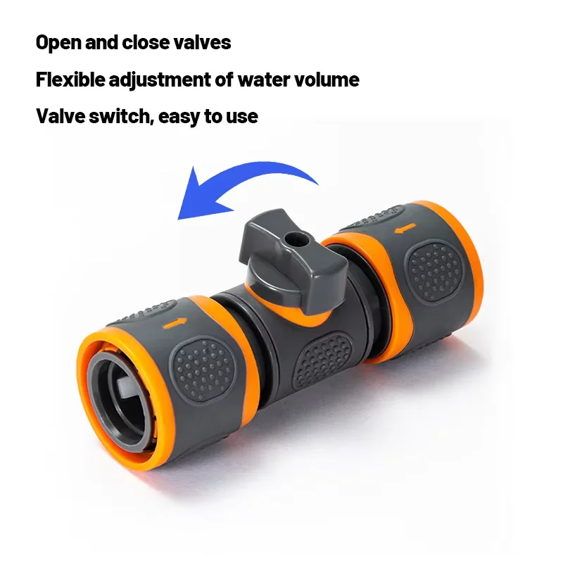 Two-Way Car Wash Water Gun Quick Connector Nipple with Valve Switch ABS Quick Docking Standard Lagging for Auto Wash