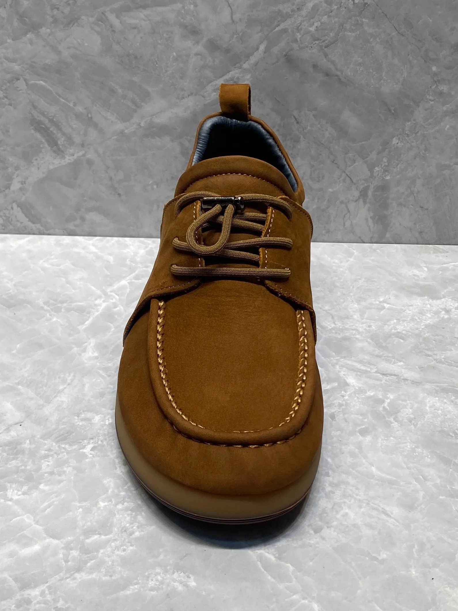 

Comfortable Casual Men's oes K7202A30 Premium Quali Leather Faionable Trendy Flat Heel Wear Resistant round Toe