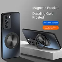 Magnetic Magsafe Case for OPPO Reno 12 Pro 12 5G Case Stand Shockproof Hard Matte Ring Holder Protective Back Kickstand Cover
