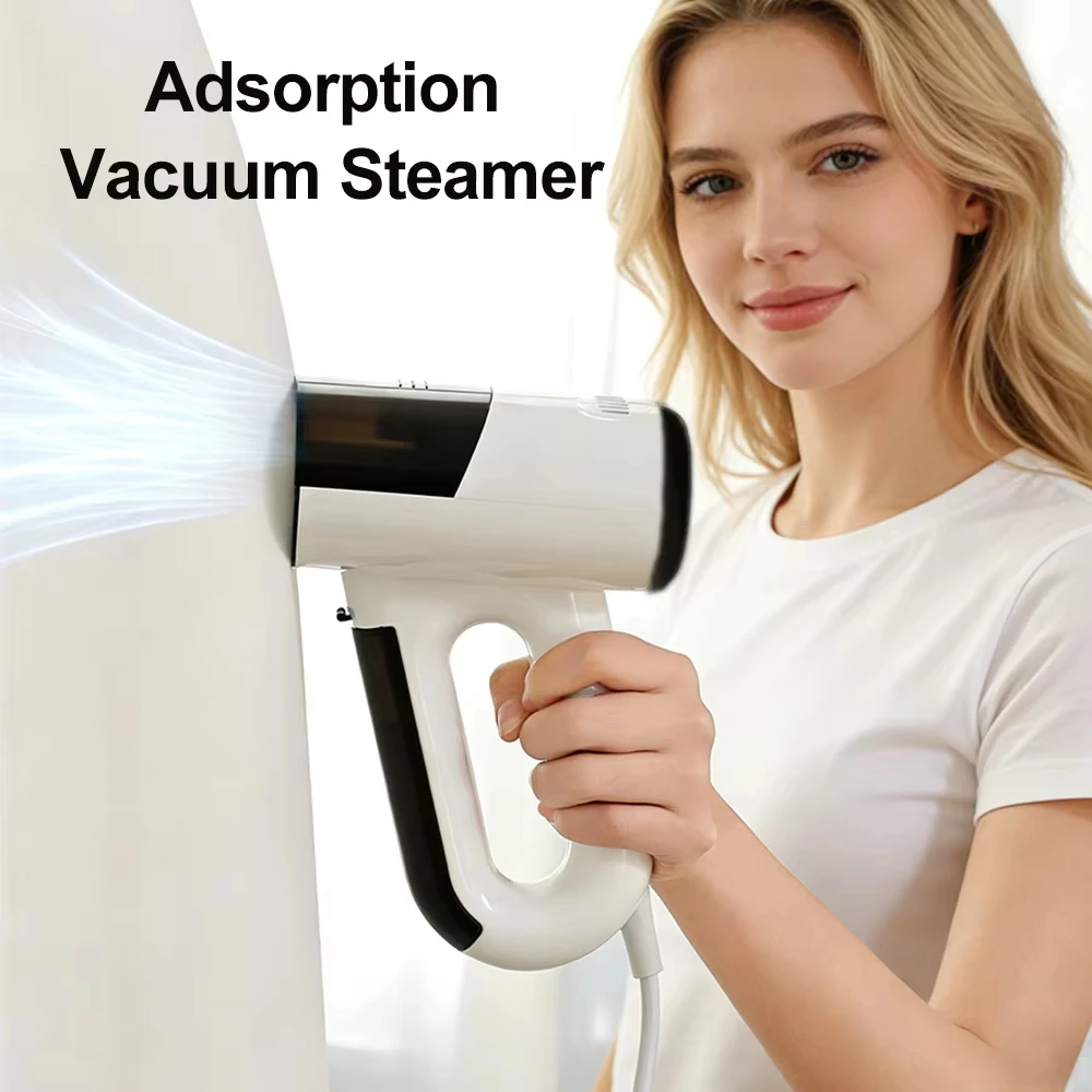 Défroisseur Vapeur Puissant à Adsorption 2-en-1 : Fer à Repasser Vapeur et à Sec Portable pour Vêtements – Élimine les Plis Tenaces