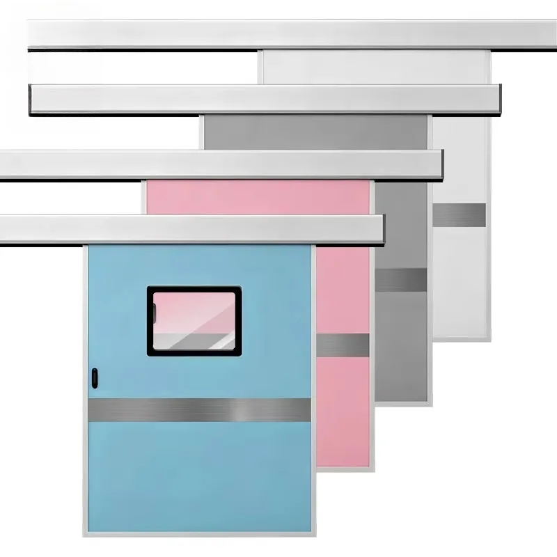 Stainless Steel Sealed Soundproof Automatic Door Aluminum Honeycomb Core Intelligent Push Pull Door For Hospital Operating Room