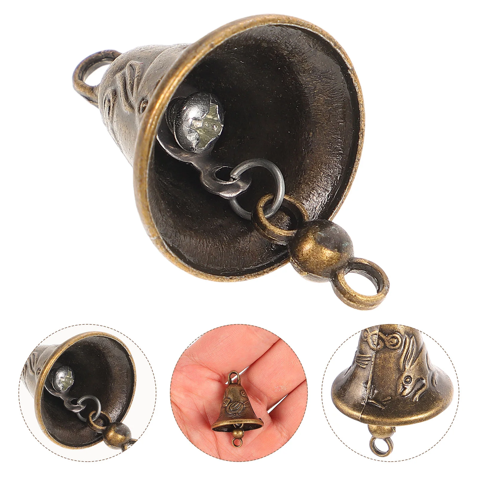 11 Pcs Feng Shui Bell Tiny Bells Crafts Jingle Wind Chimes Bronze for Crafting Hand Doorbell