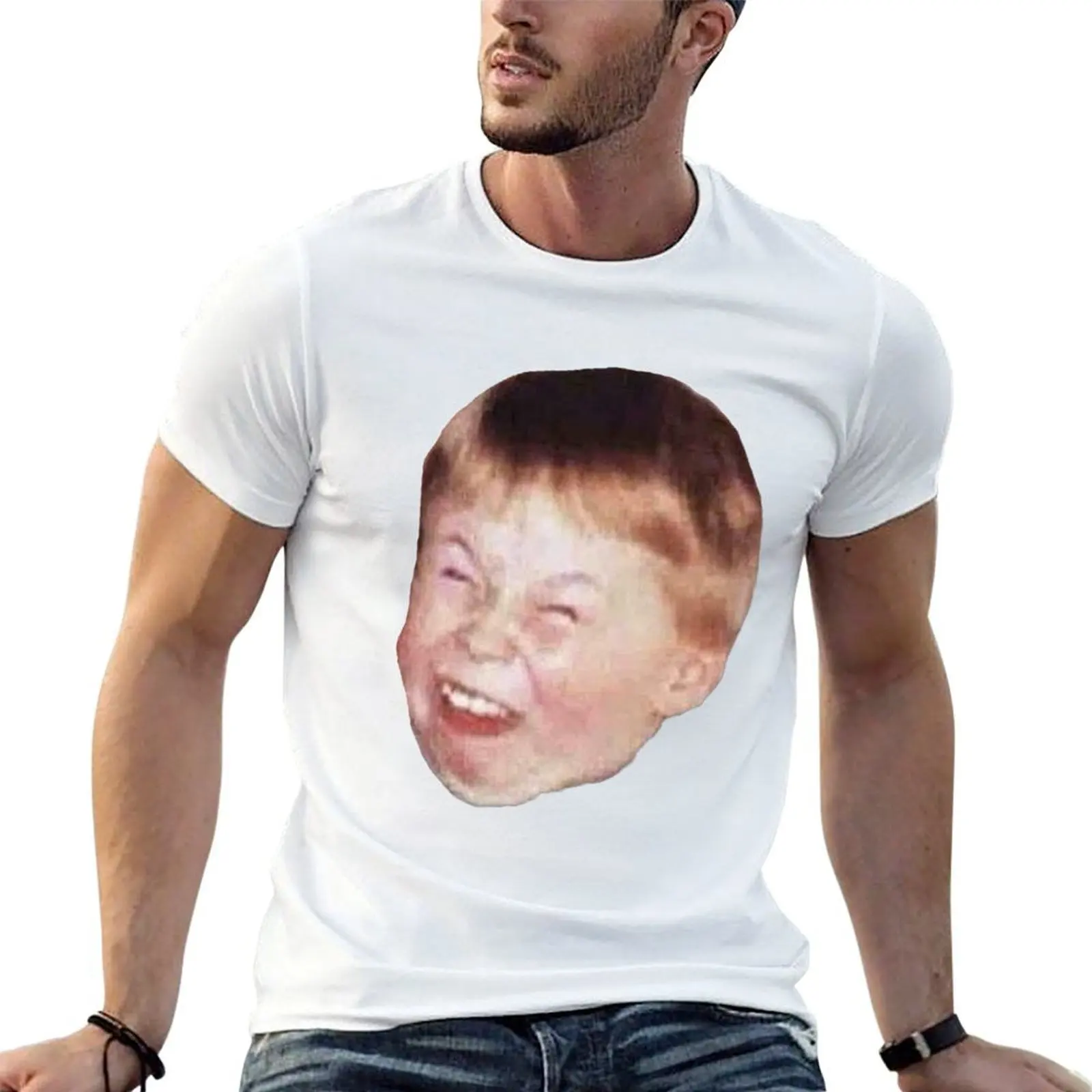 Little Kid Redhead Fat Laughing Mocking Funny Meme Face T-Shirt graphic t shirt vintage vintage men t shirts high quality